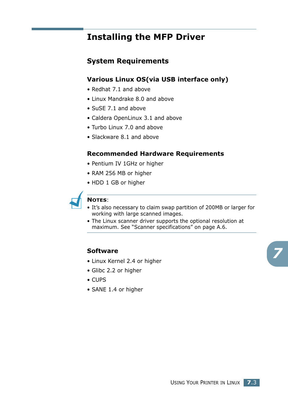Installing the mfp driver, System requirements | Samsung SF-755P User Manual | Page 148 / 219