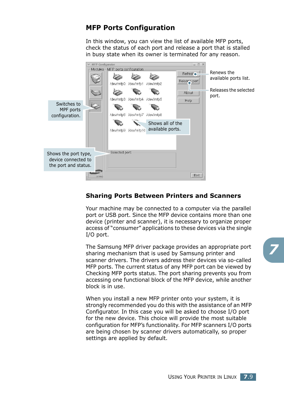 Mfp ports configuration | Samsung SF-755P User Manual | Page 154 / 219