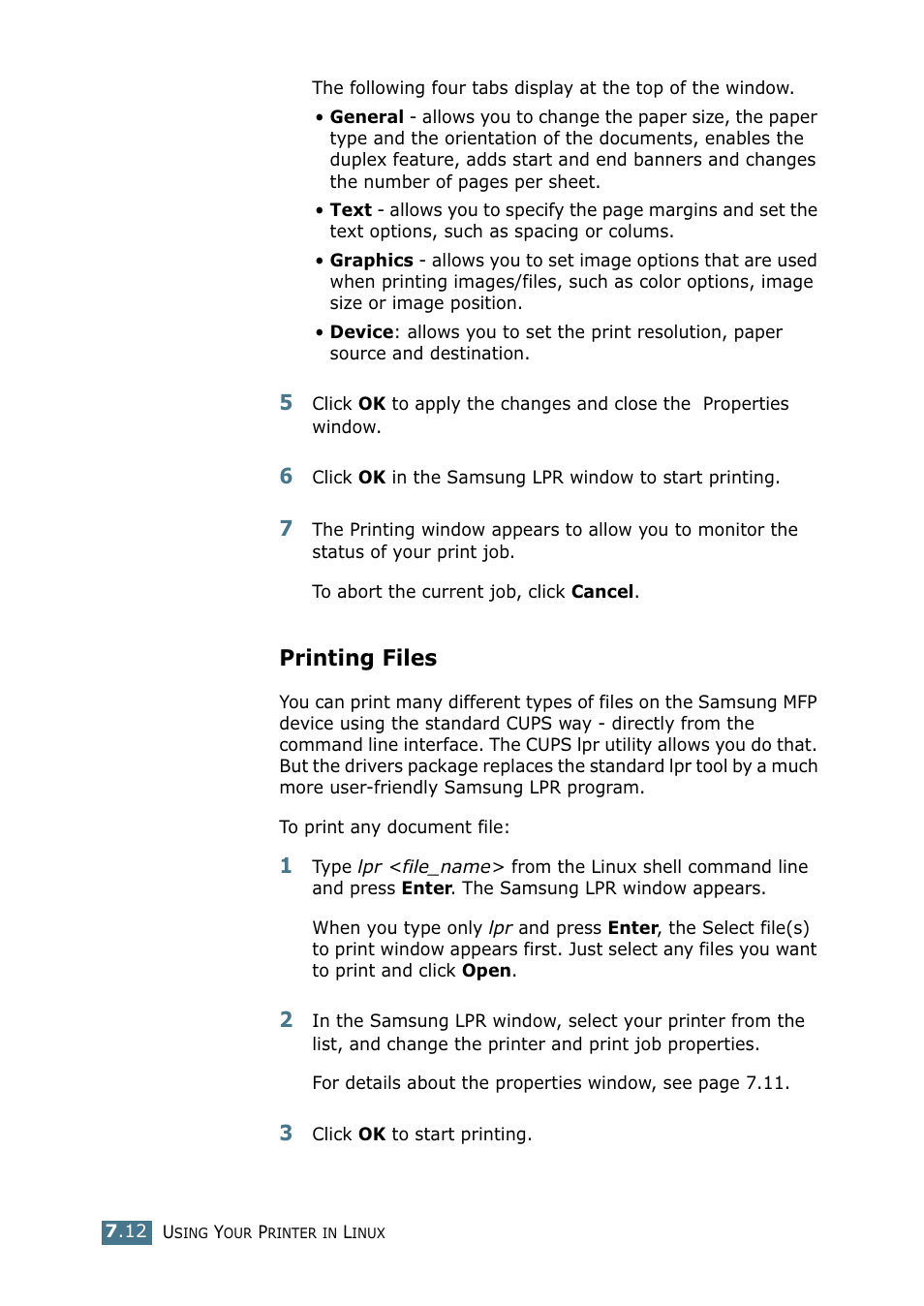 Printing files | Samsung SF-755P User Manual | Page 157 / 219