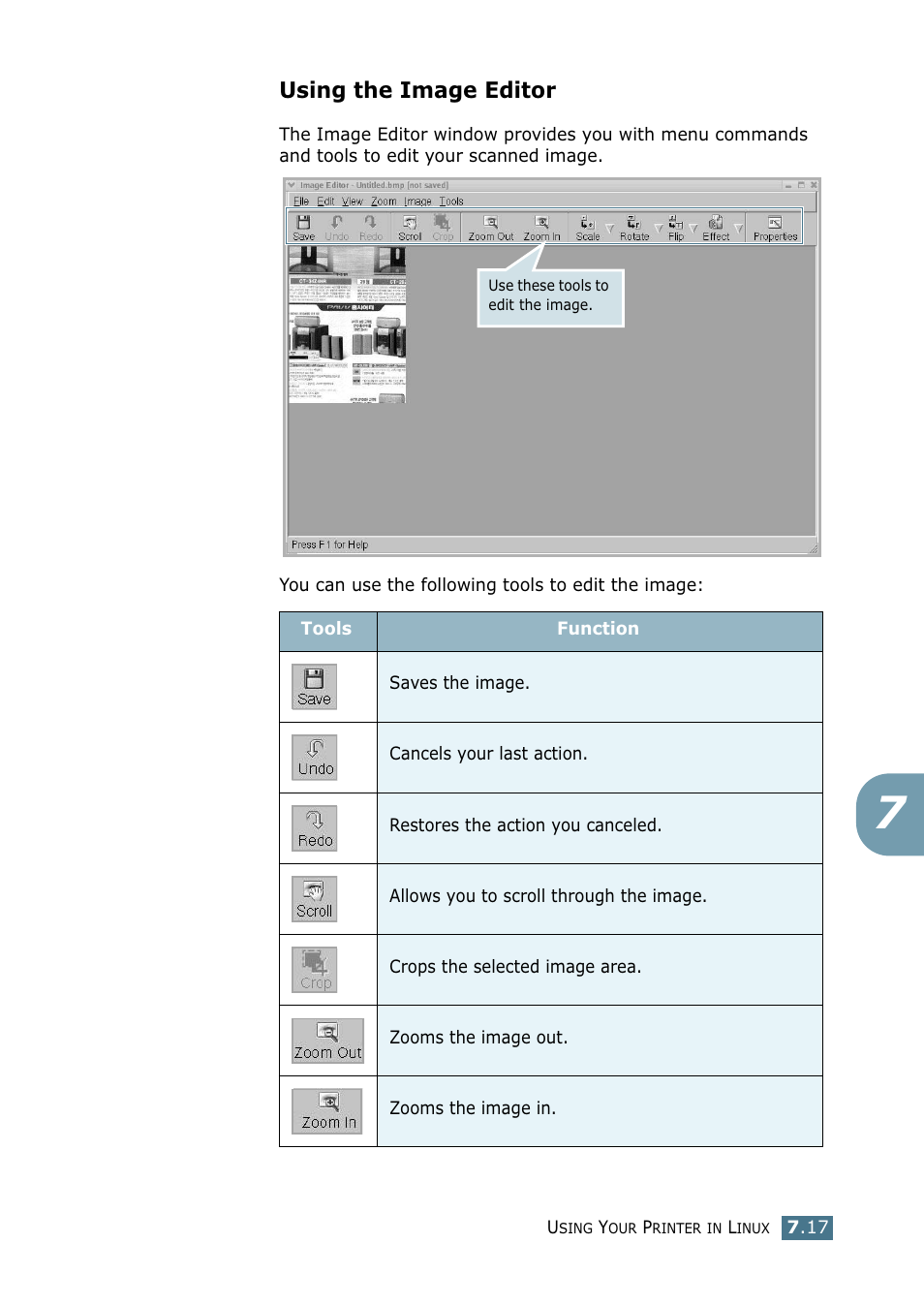 Using the image editor | Samsung SF-755P User Manual | Page 162 / 219