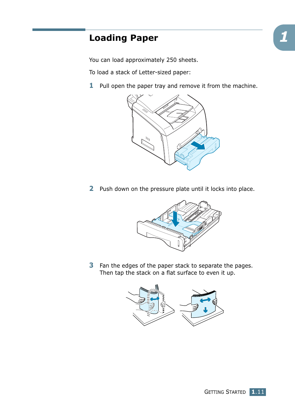 Loading paper | Samsung SF-755P User Manual | Page 30 / 219
