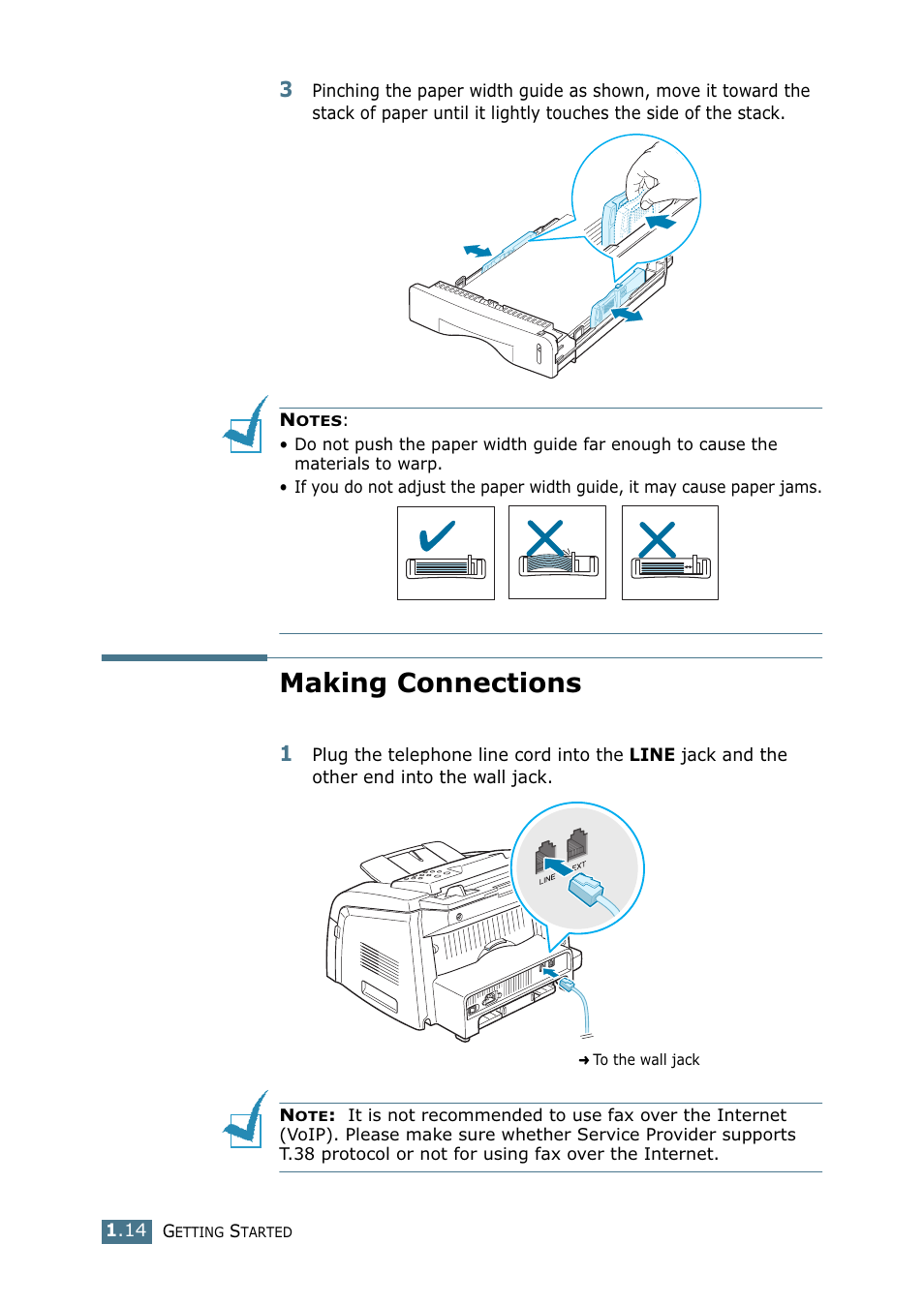 Making connections | Samsung SF-755P User Manual | Page 33 / 219