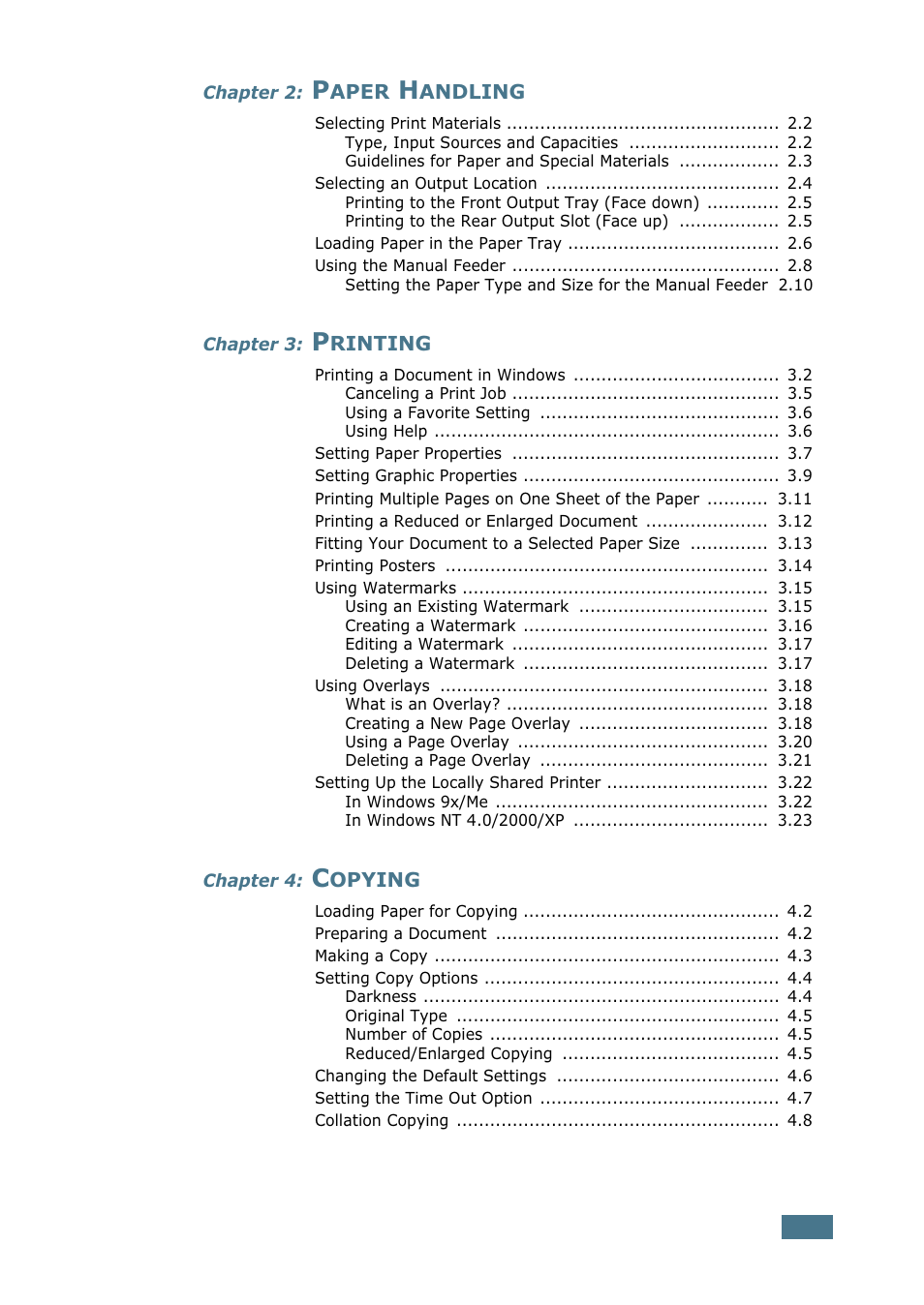 Samsung SF-755P User Manual | Page 6 / 219