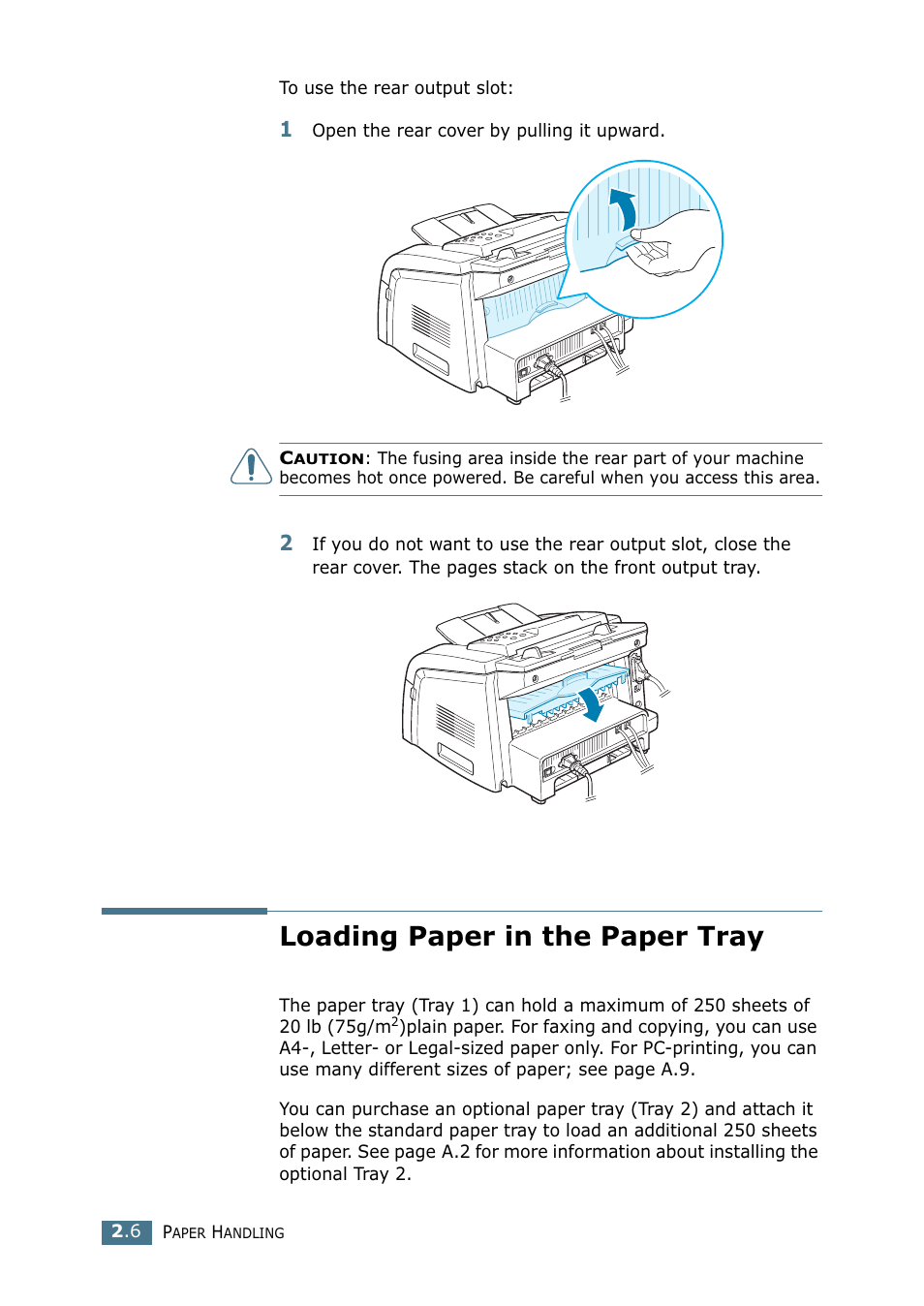 Loading paper in the paper tray | Samsung SF-755P User Manual | Page 65 / 219