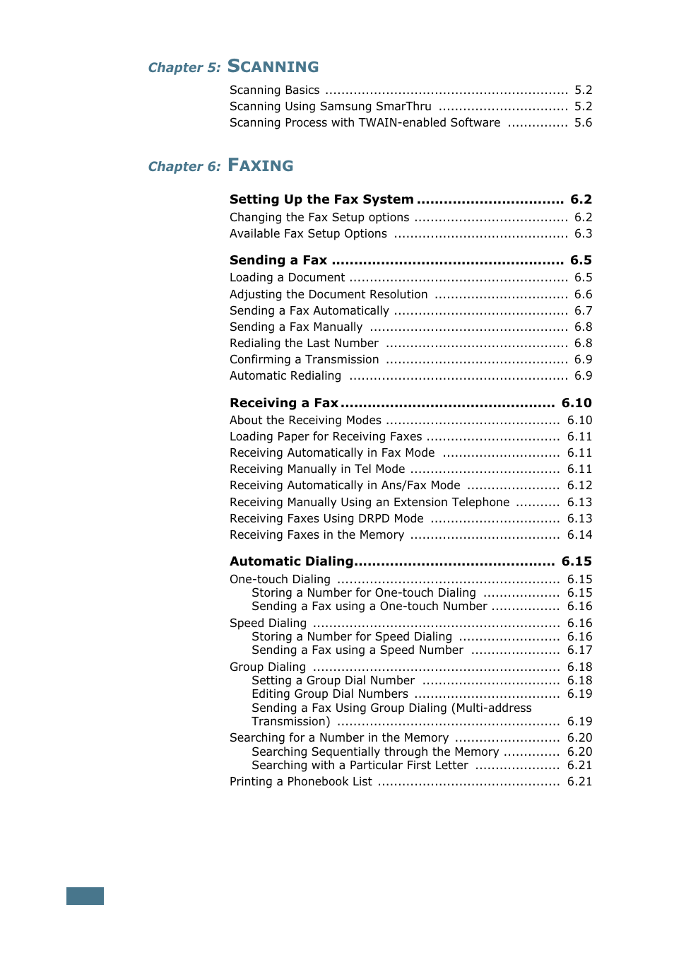 Samsung SF-755P User Manual | Page 7 / 219