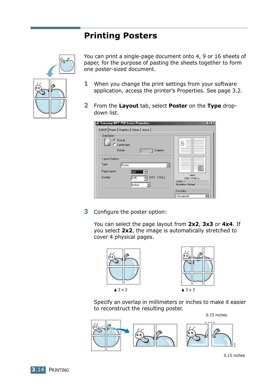 Printing posters | Samsung SF-755P User Manual | Page 83 / 219