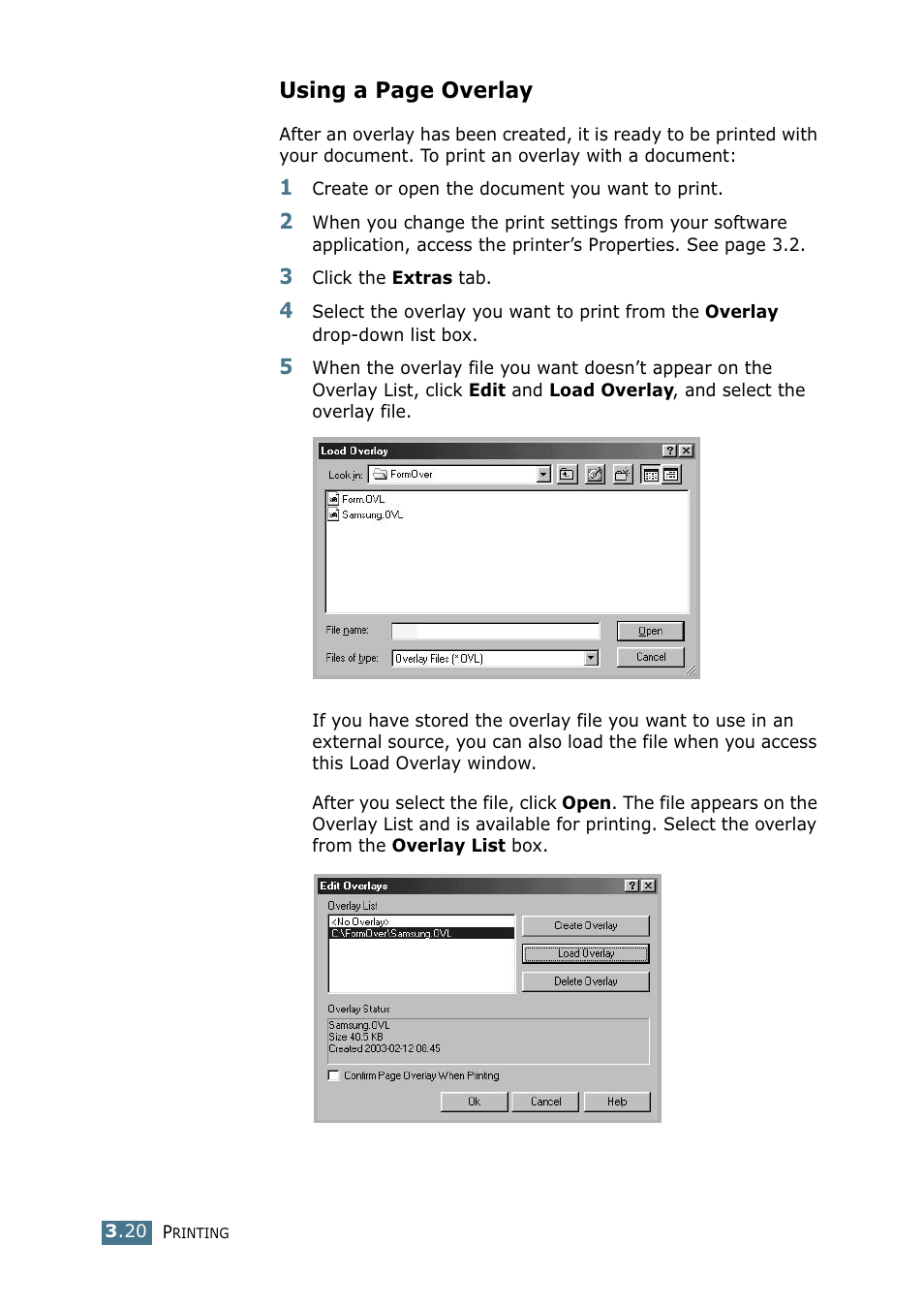 Using a page overlay | Samsung SF-755P User Manual | Page 89 / 219