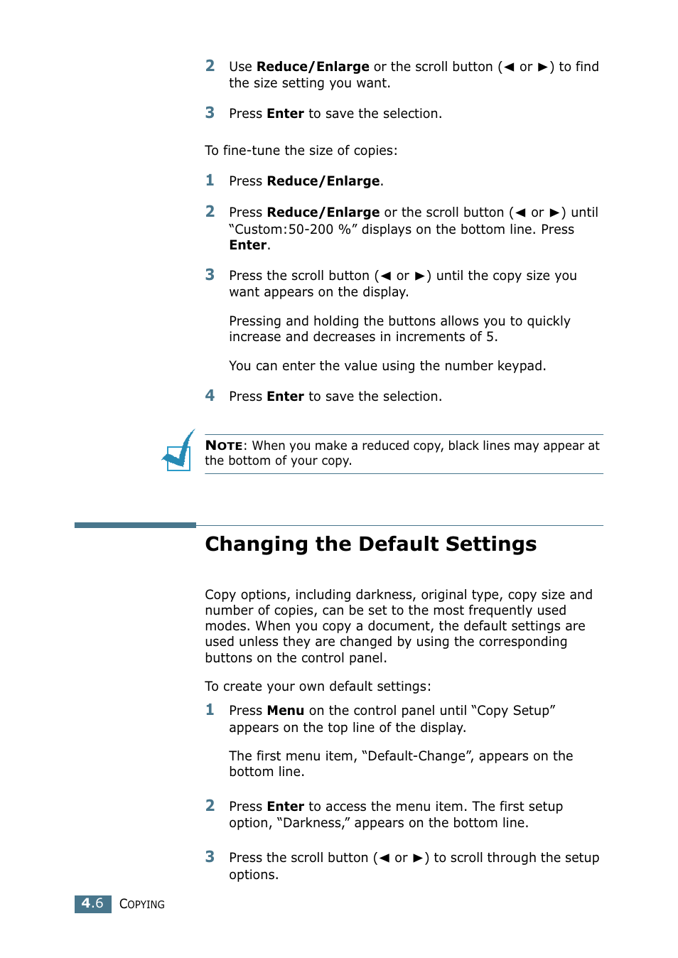 Changing the default settings | Samsung SF-755P User Manual | Page 99 / 219