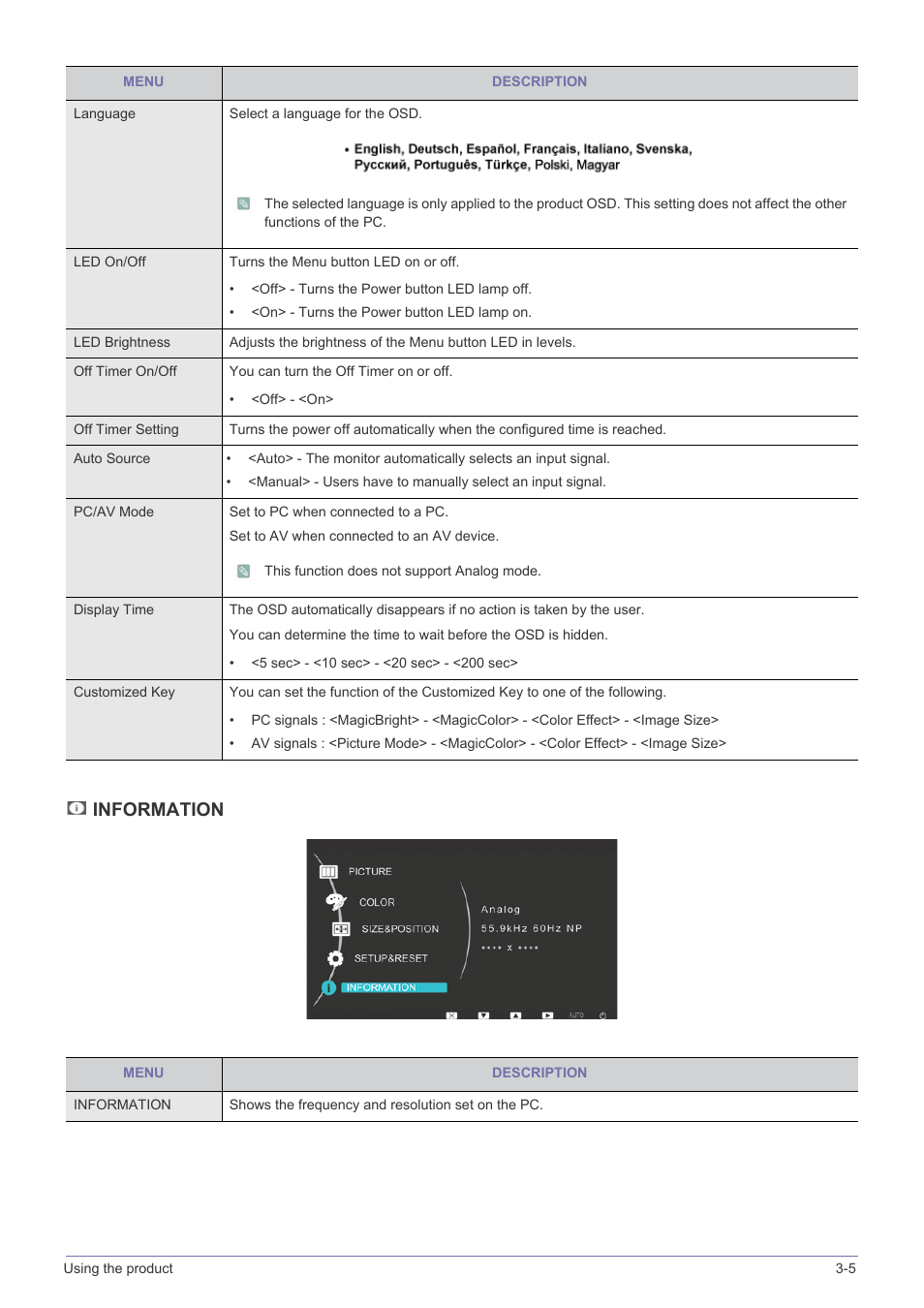 Information | Samsung SyncMaster XL2370 User Manual | Page 31 / 46