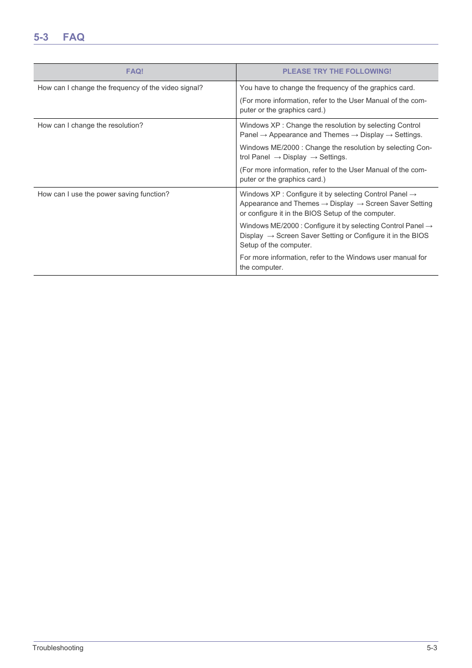 3 faq, Faq -3 | Samsung SyncMaster XL2370 User Manual | Page 39 / 46