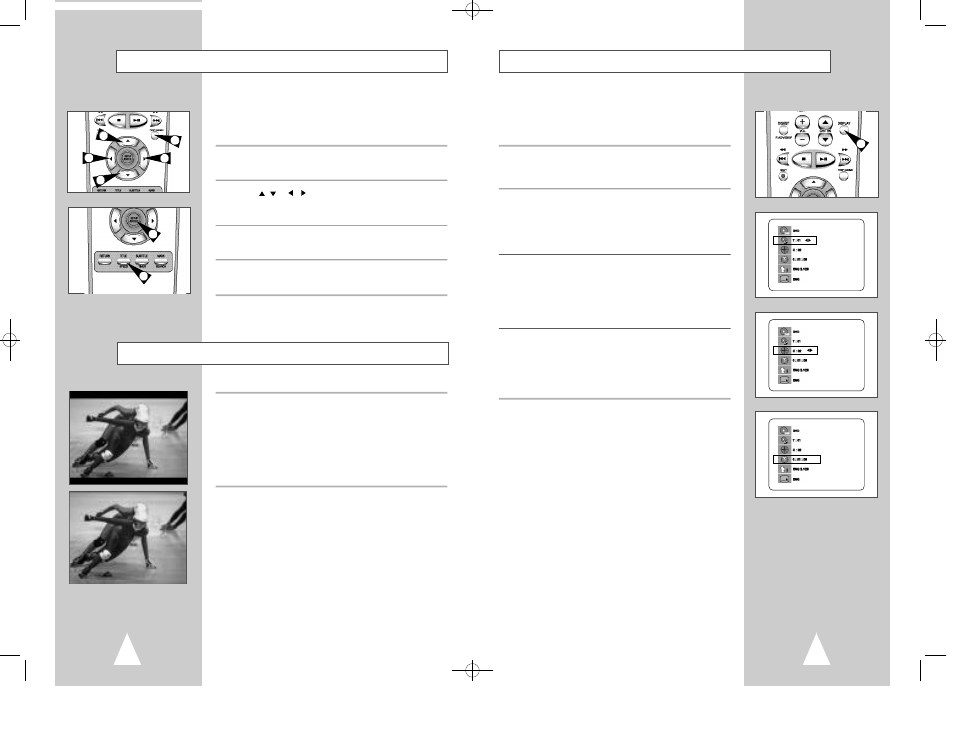 Title/chapter/time selection, Disc menu navigation screen fit playback | Samsung DVD-V8500 User Manual | Page 18 / 29