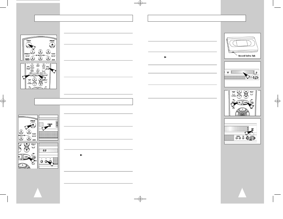 Basic vhs playback, Deck control buttons, Basic dvd playback | Samsung DVD-V8500 User Manual | Page 8 / 29