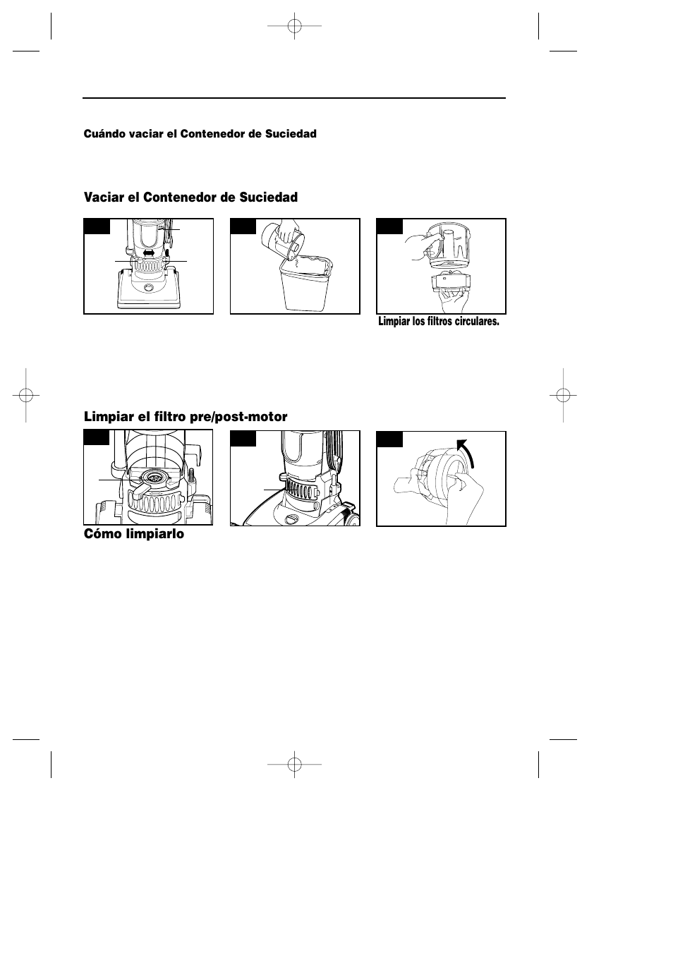 Vaciar el contenedor de suciedad | Samsung SU-2900 User Manual | Page 14 / 16