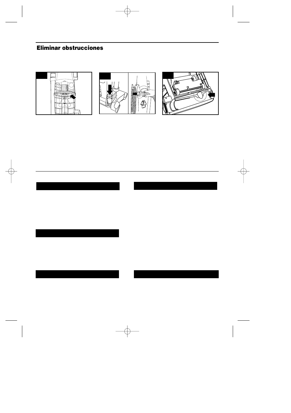 Eliminar obstrucciones | Samsung SU-2900 User Manual | Page 16 / 16