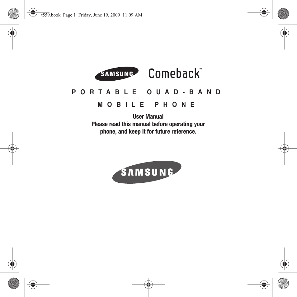 Samsung Comeback GH68-22878A User Manual | 158 pages