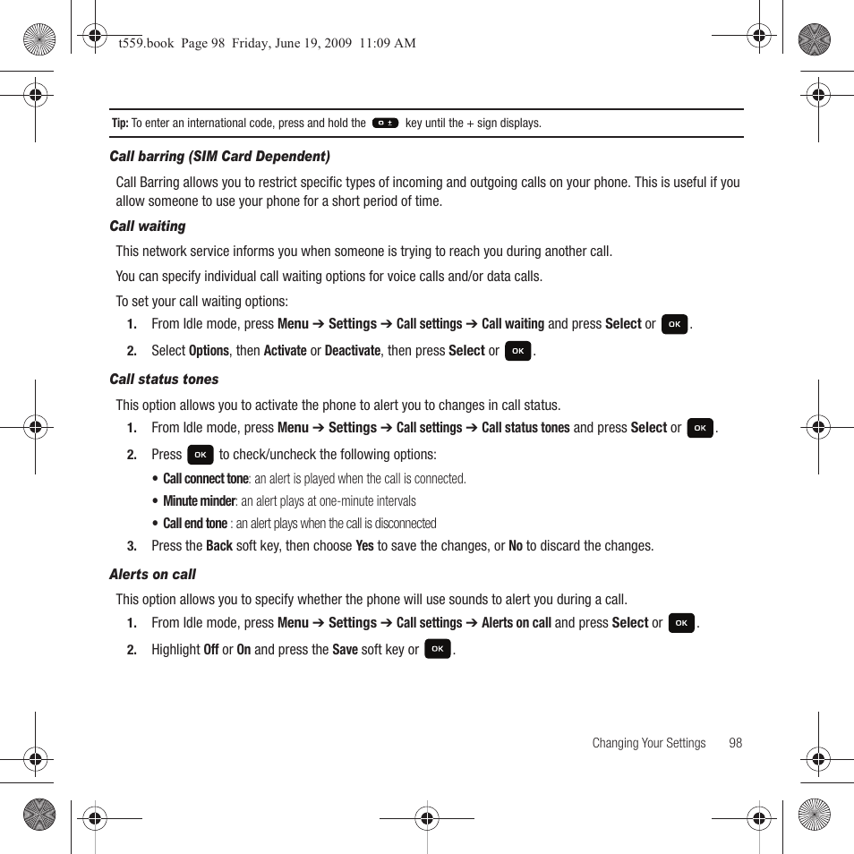 Samsung Comeback GH68-22878A User Manual | Page 101 / 158