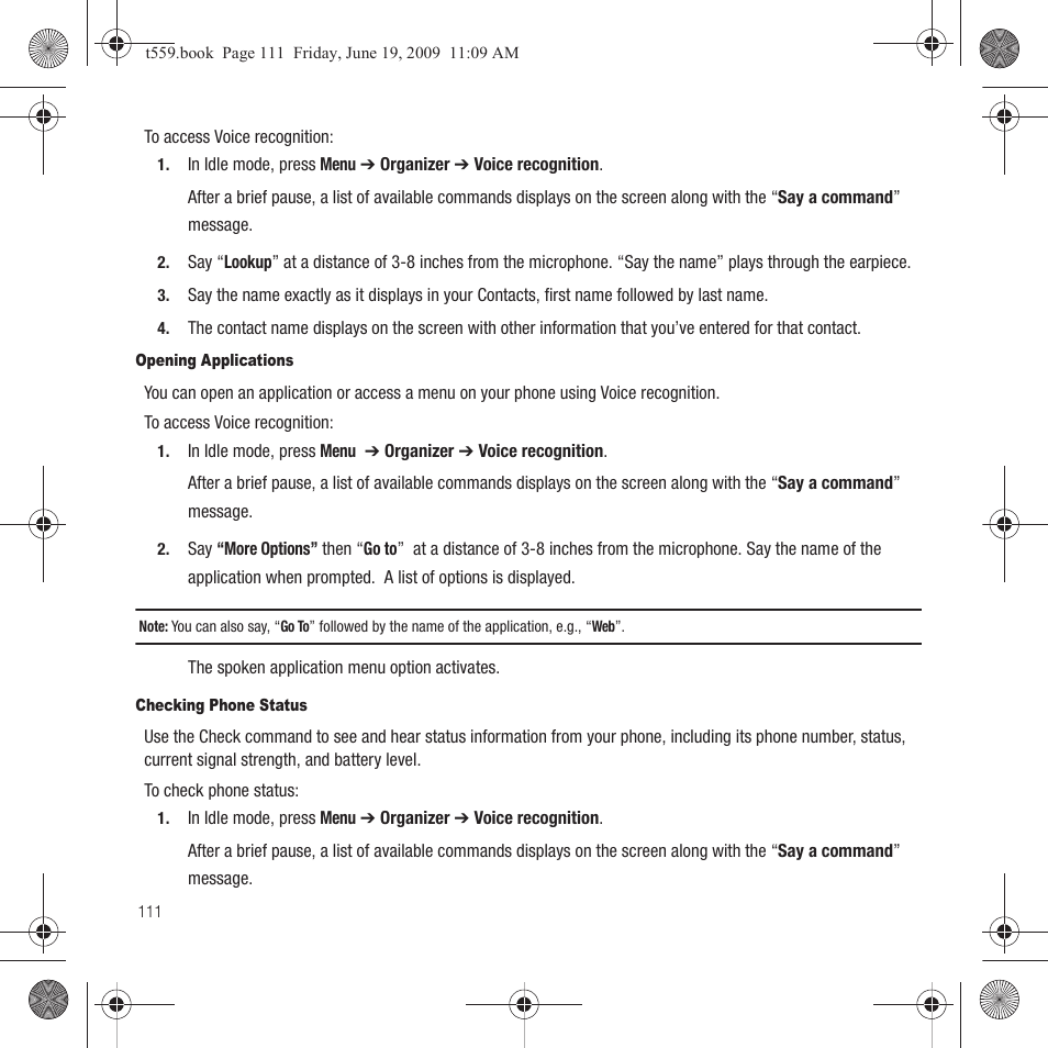 Samsung Comeback GH68-22878A User Manual | Page 114 / 158