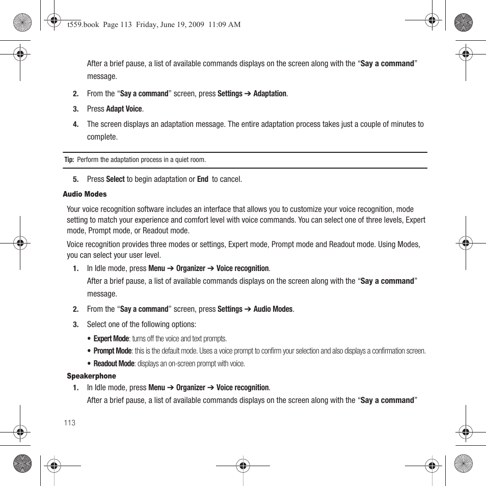 Samsung Comeback GH68-22878A User Manual | Page 116 / 158