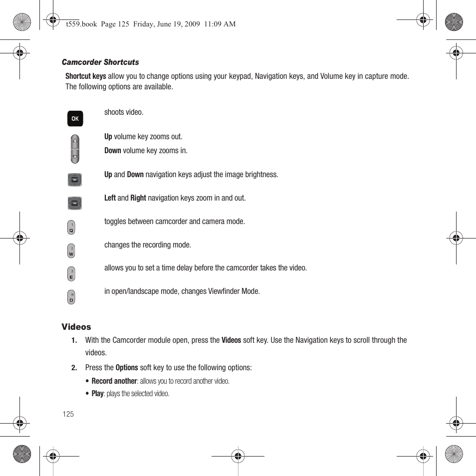 Videos | Samsung Comeback GH68-22878A User Manual | Page 128 / 158