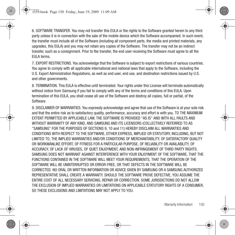 Samsung Comeback GH68-22878A User Manual | Page 153 / 158