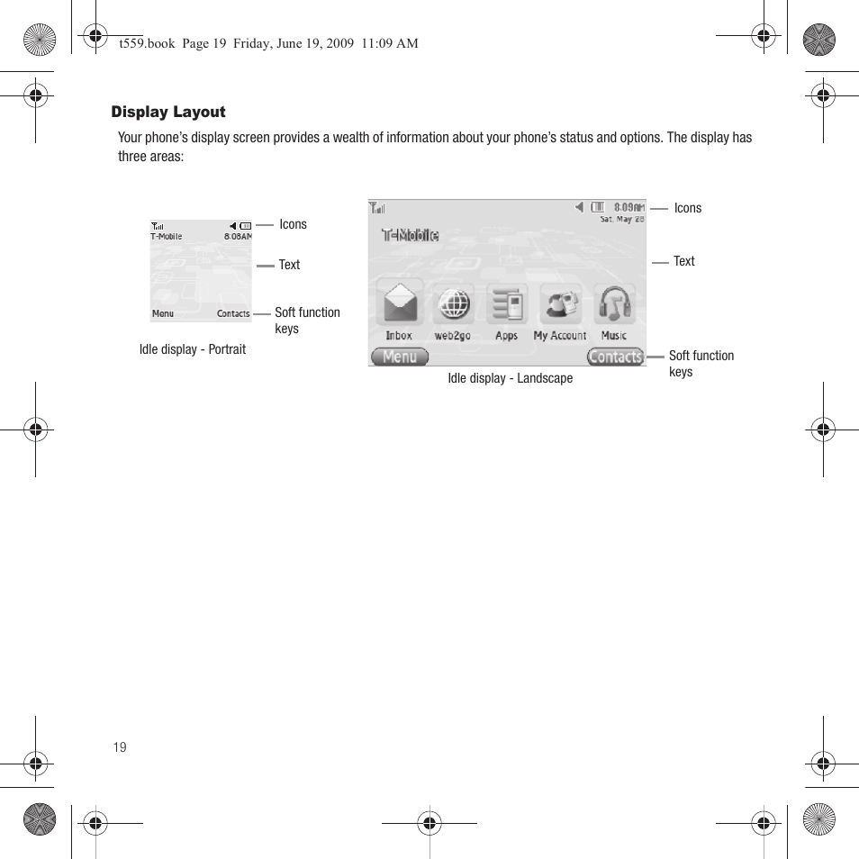 Display layout | Samsung Comeback GH68-22878A User Manual | Page 22 / 158