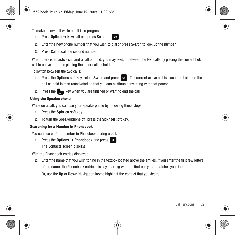 Samsung Comeback GH68-22878A User Manual | Page 35 / 158