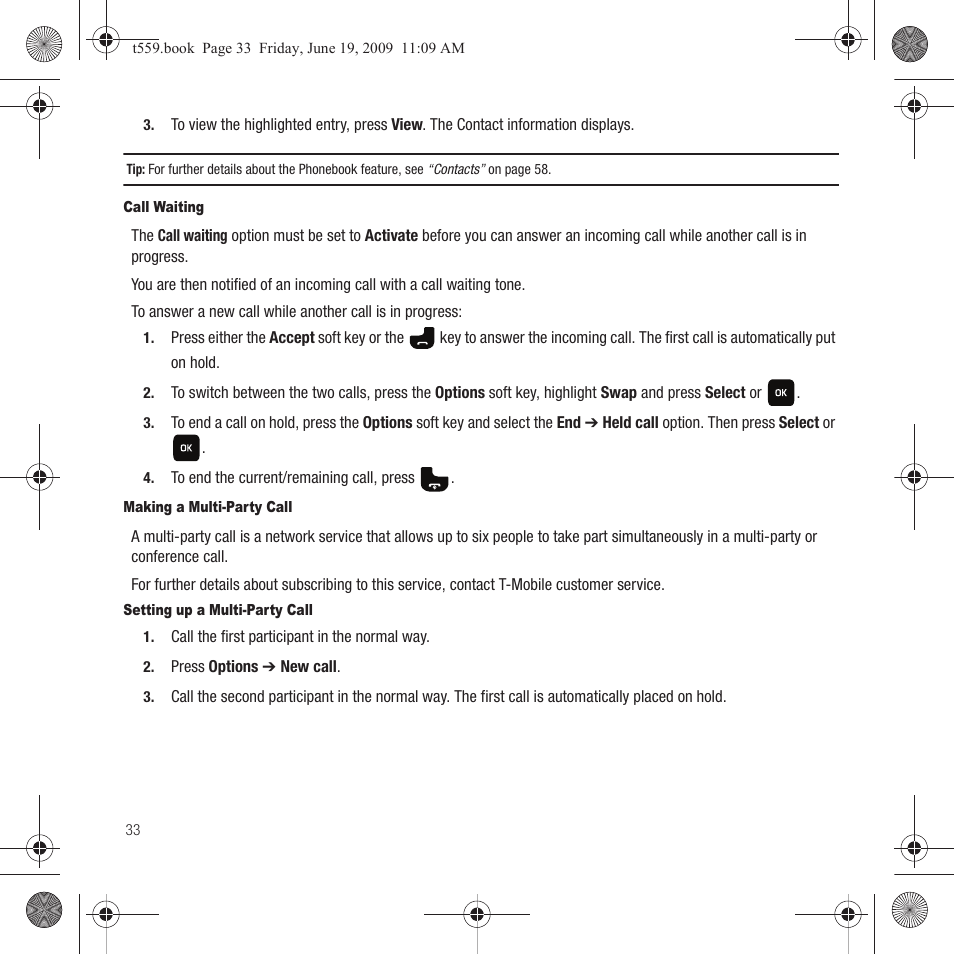 Samsung Comeback GH68-22878A User Manual | Page 36 / 158