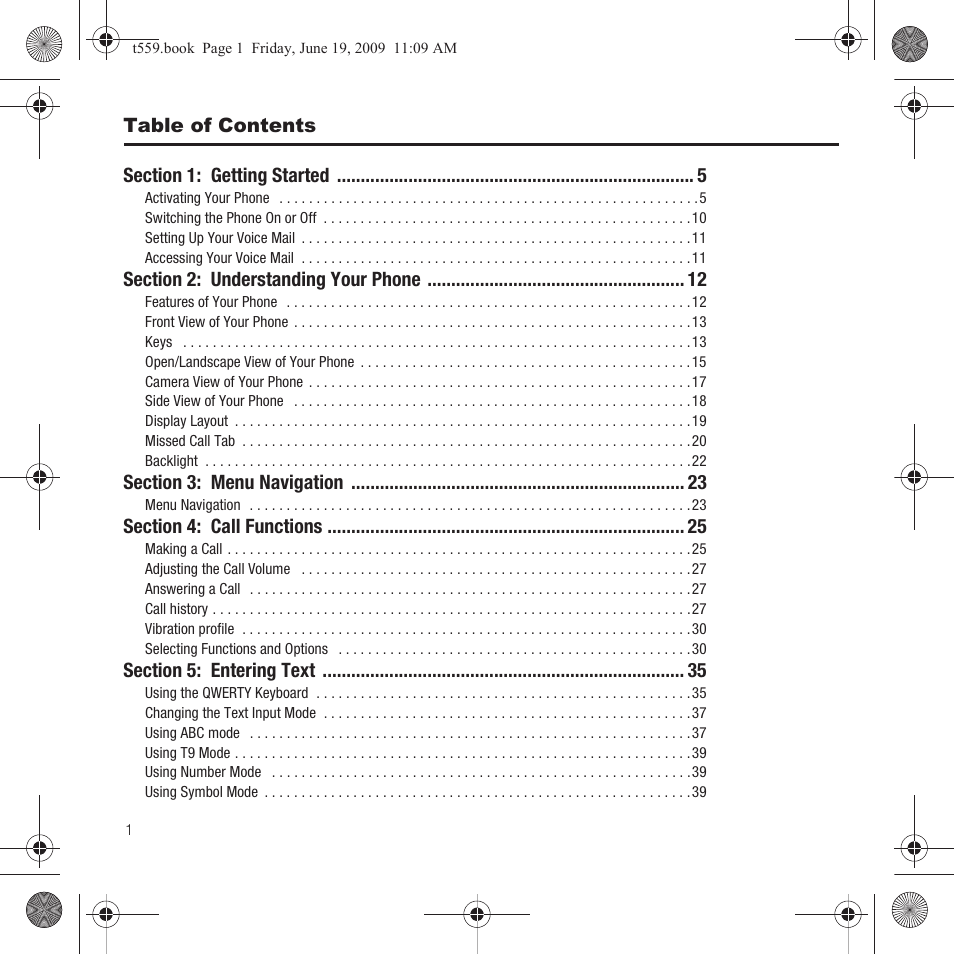 Samsung Comeback GH68-22878A User Manual | Page 4 / 158