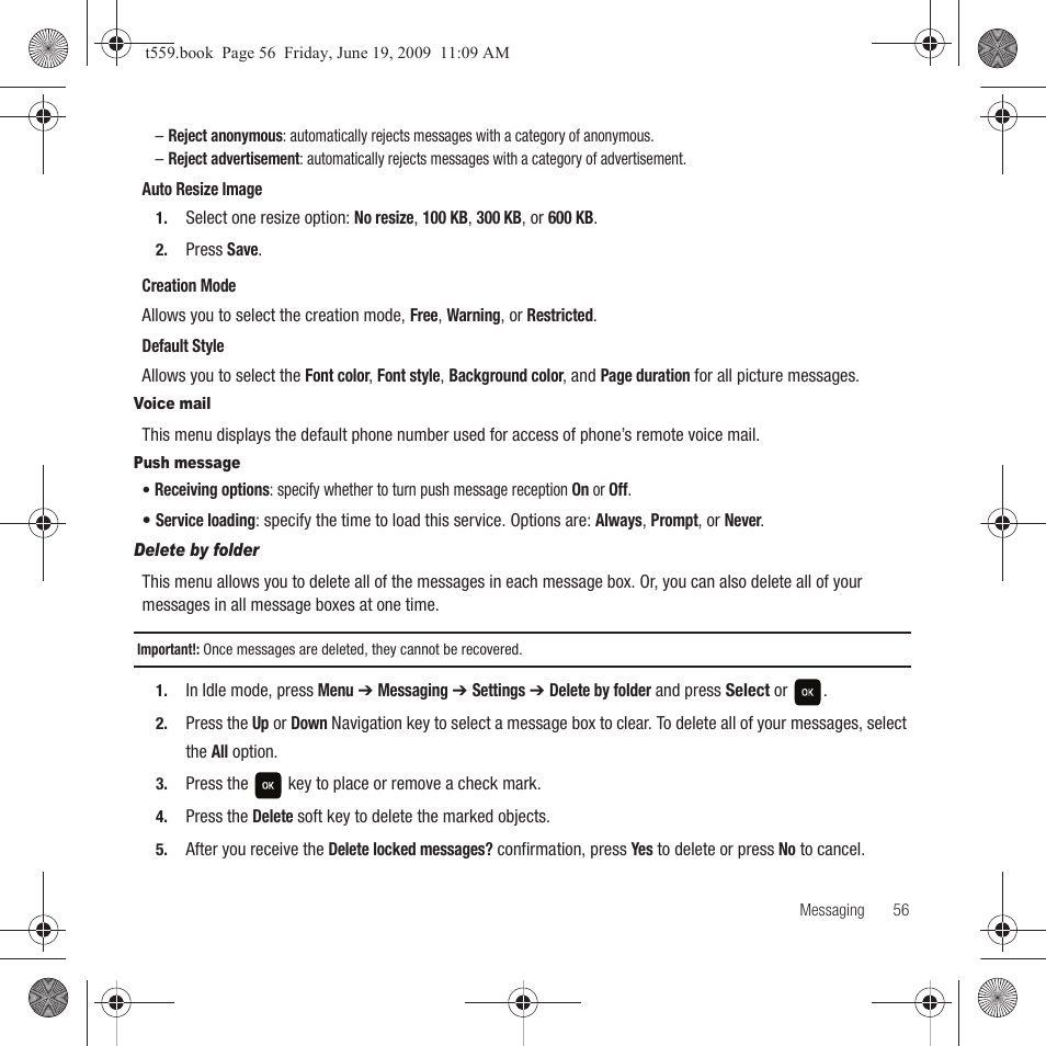 Samsung Comeback GH68-22878A User Manual | Page 59 / 158