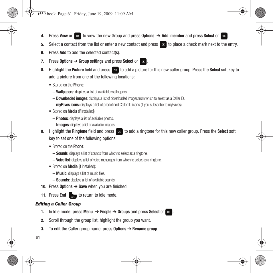 Samsung Comeback GH68-22878A User Manual | Page 64 / 158