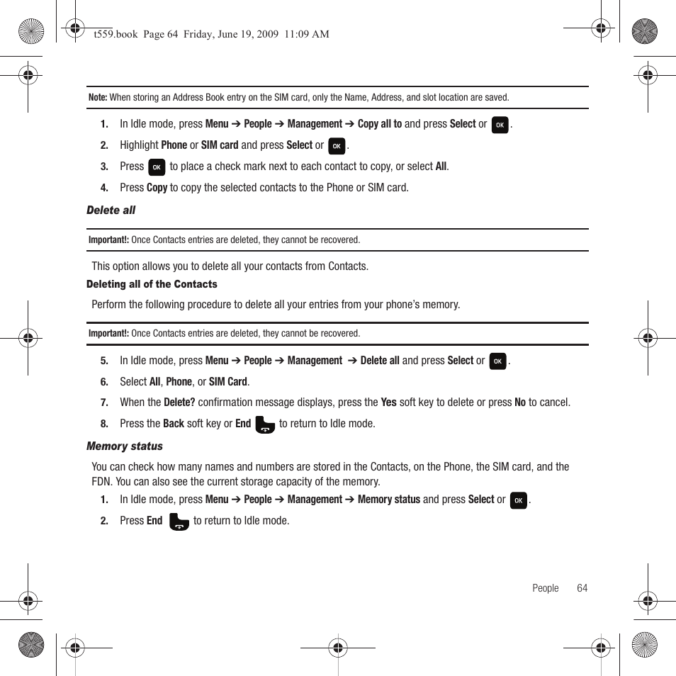 Samsung Comeback GH68-22878A User Manual | Page 67 / 158