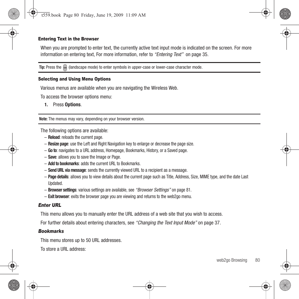 Samsung Comeback GH68-22878A User Manual | Page 83 / 158