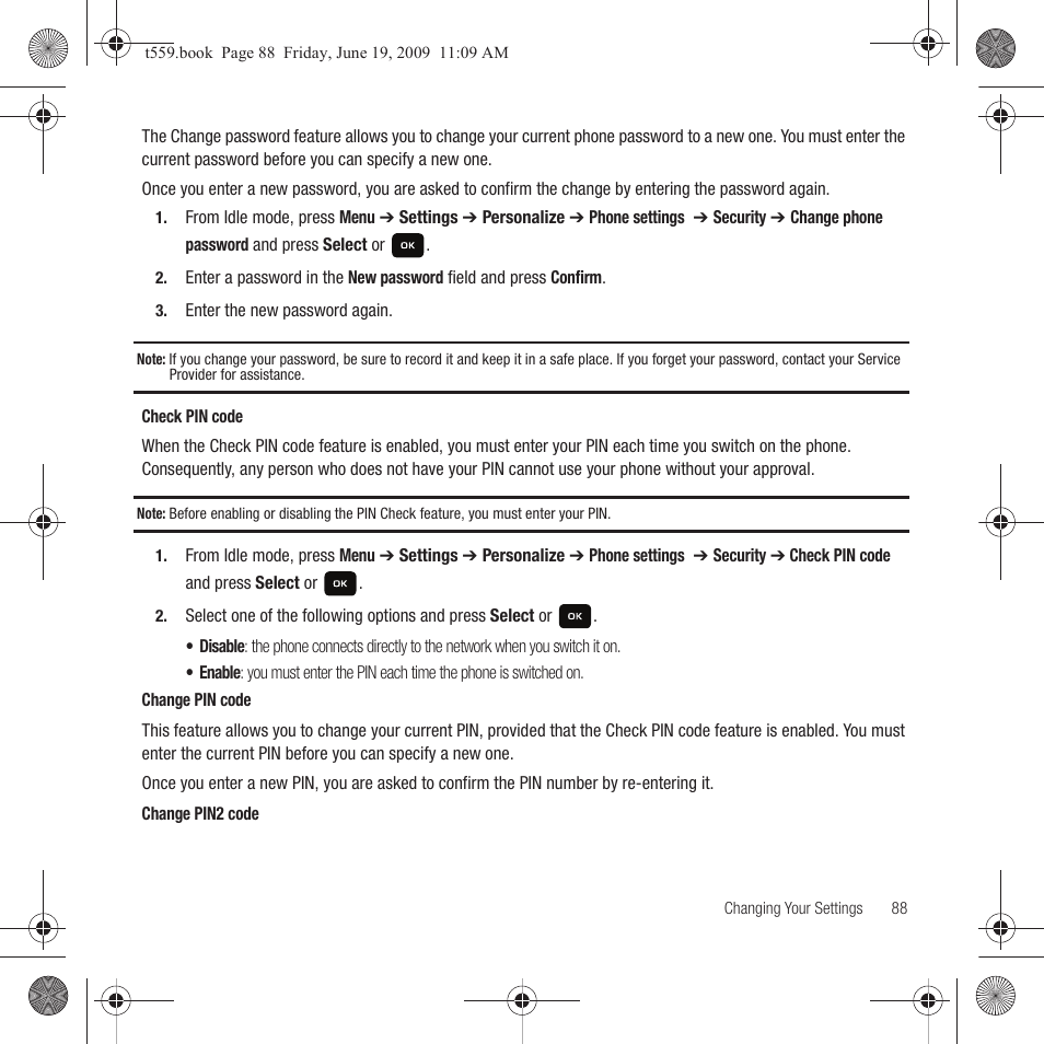 Samsung Comeback GH68-22878A User Manual | Page 91 / 158