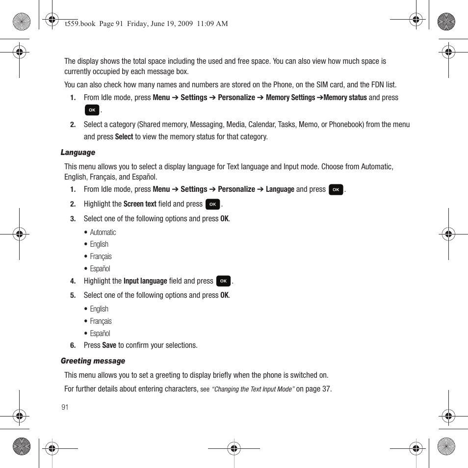 Samsung Comeback GH68-22878A User Manual | Page 94 / 158