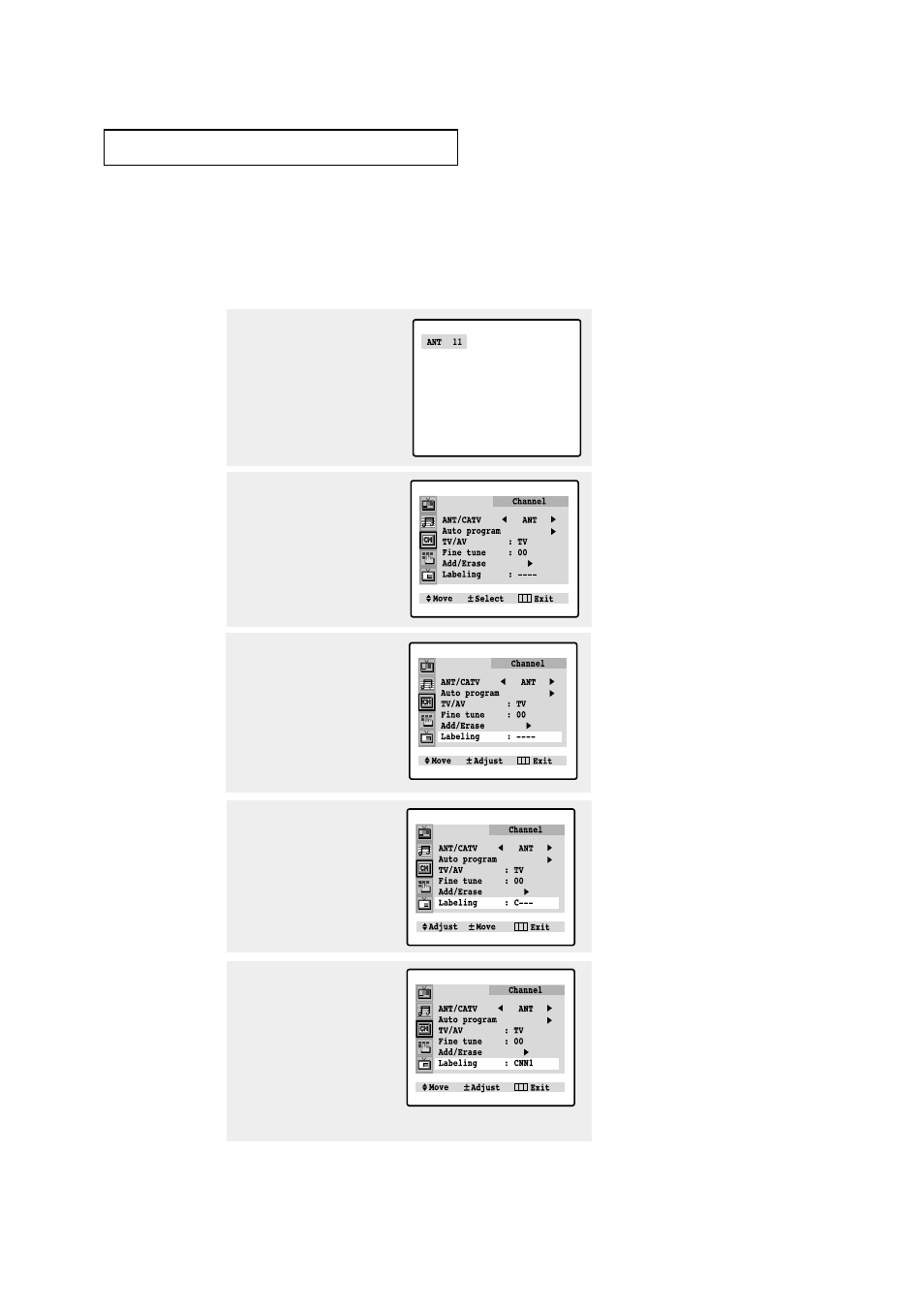 Labeling the channels | Samsung CL29Z7H User Manual | Page 31 / 65