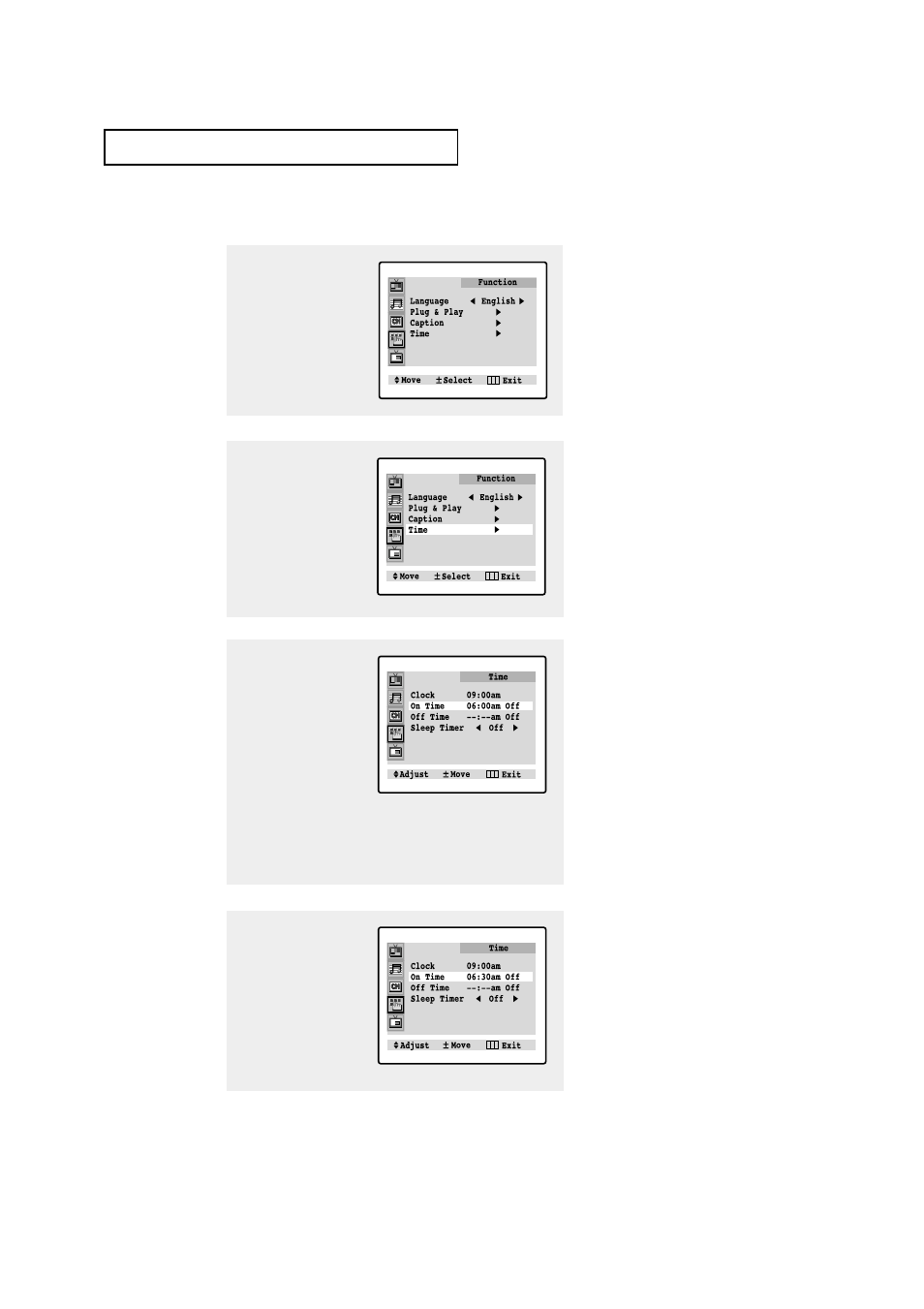 Setting the on/off timer | Samsung CL29Z7H User Manual | Page 49 / 65