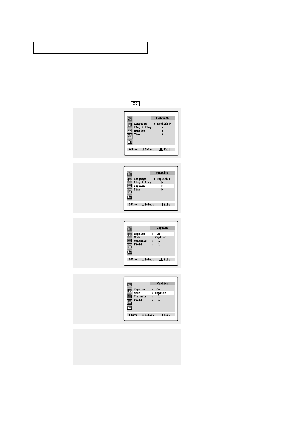 Viewing closed captions | Samsung CL29Z7H User Manual | Page 54 / 65