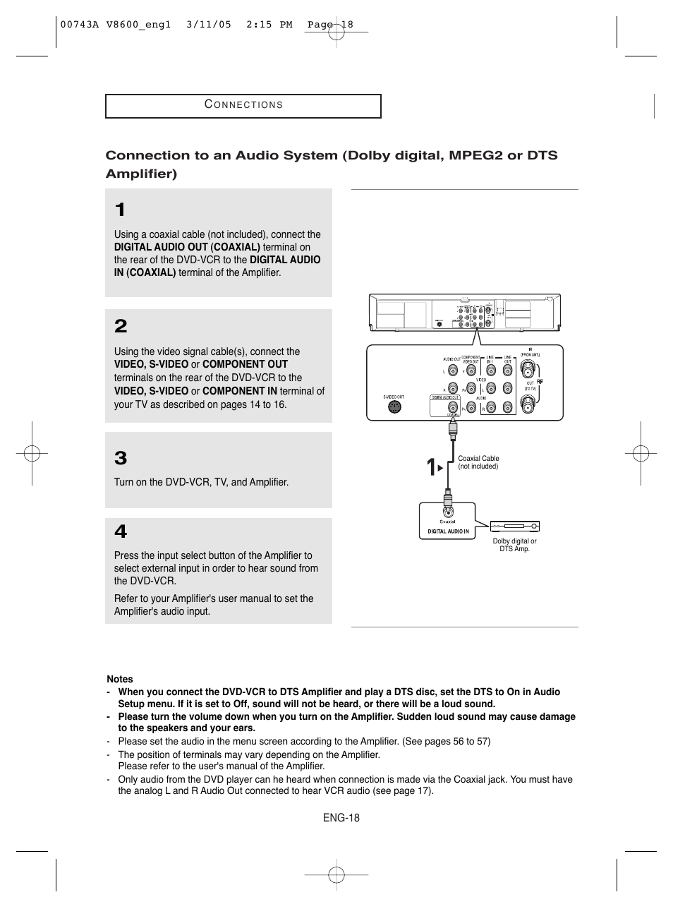 Samsung DVD-V8600 User Manual | Page 18 / 87