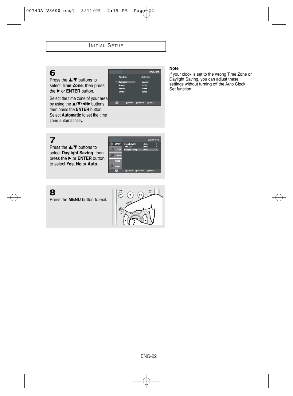 Samsung DVD-V8600 User Manual | Page 22 / 87