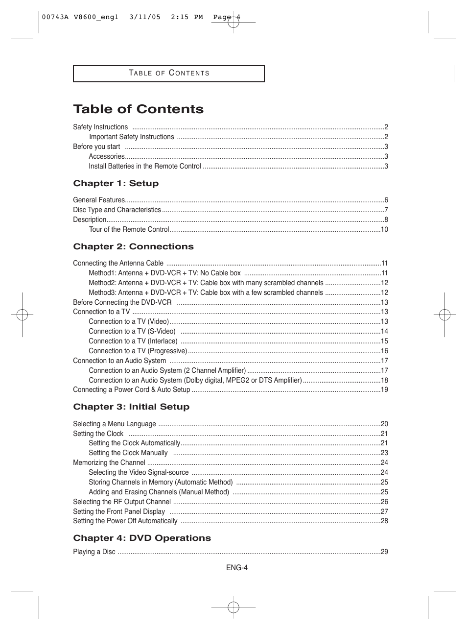 Samsung DVD-V8600 User Manual | Page 4 / 87