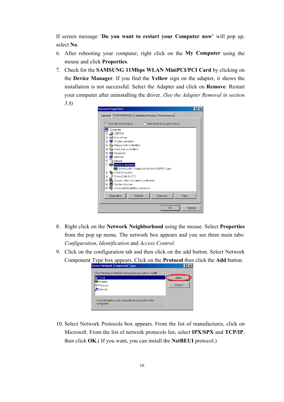 Samsung SWL-2210M User Manual | Page 16 / 67