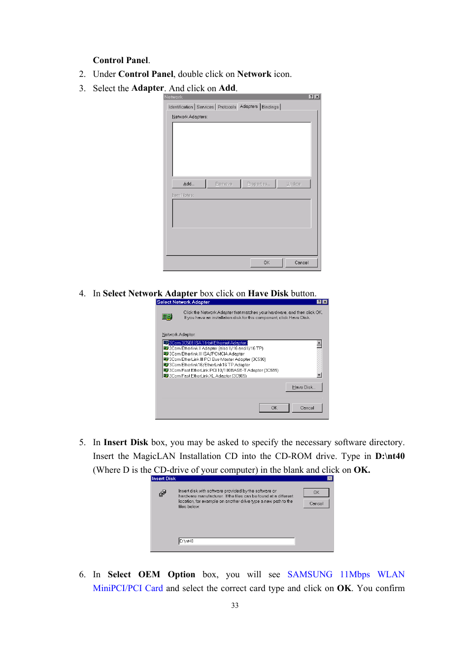 Samsung SWL-2210M User Manual | Page 33 / 67