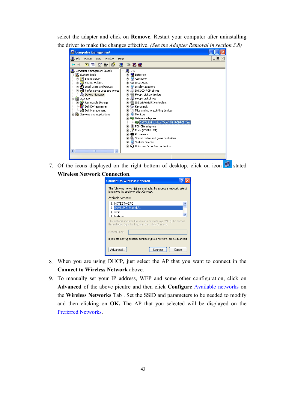 Samsung SWL-2210M User Manual | Page 43 / 67