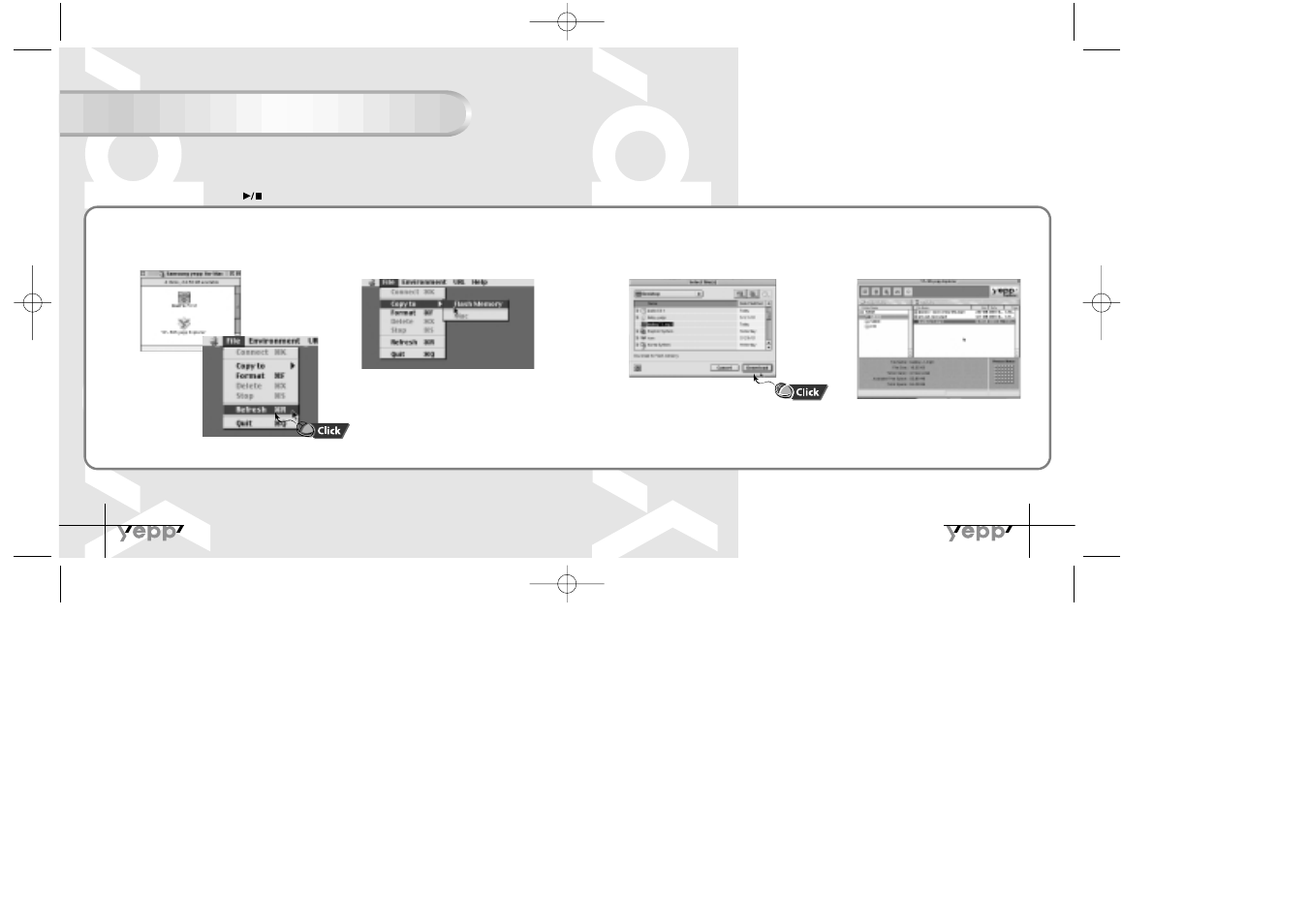 Copying files to yepp (mac) | Samsung YP-30S User Manual | Page 19 / 30