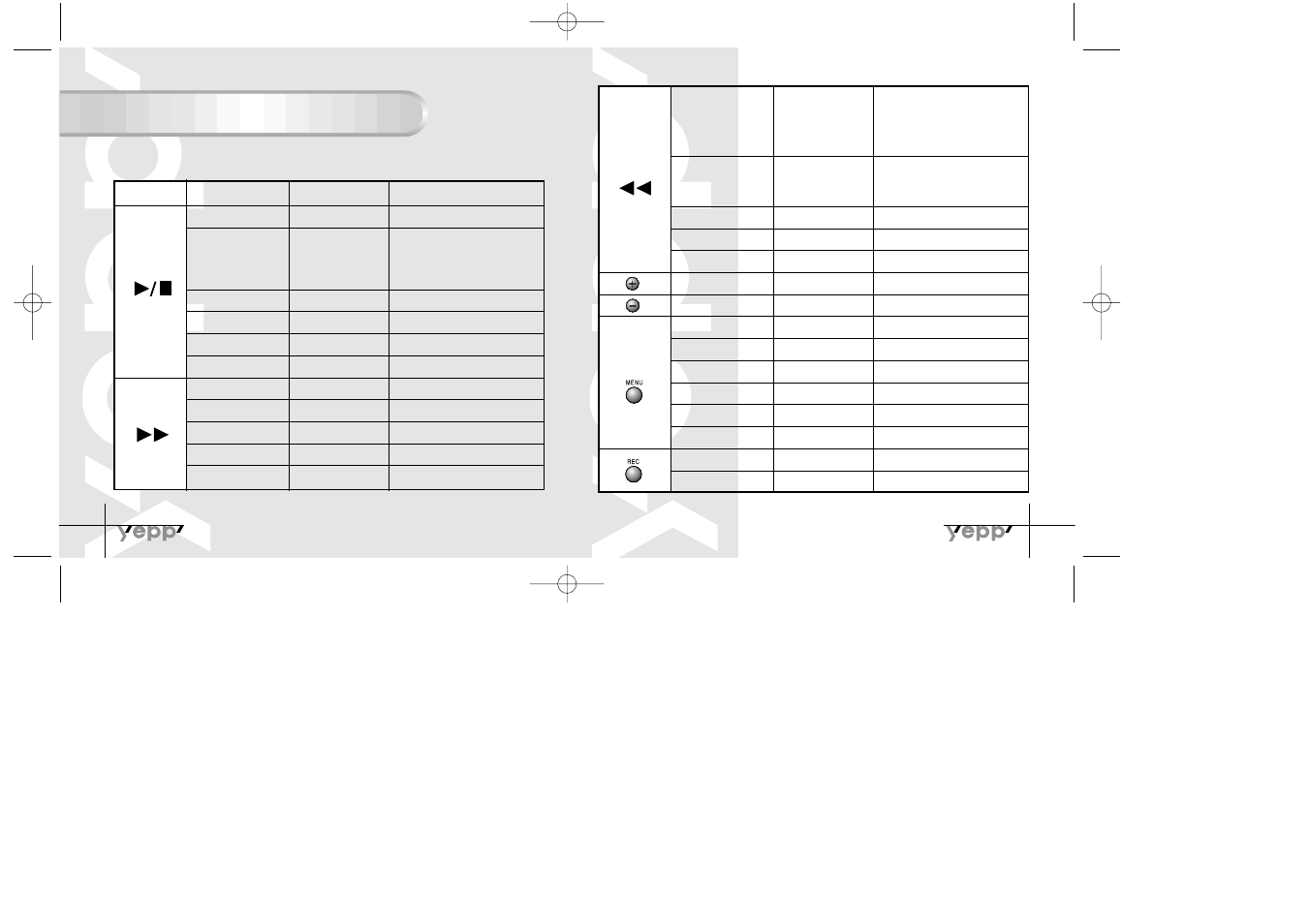 Description of buttons | Samsung YP-30S User Manual | Page 24 / 30