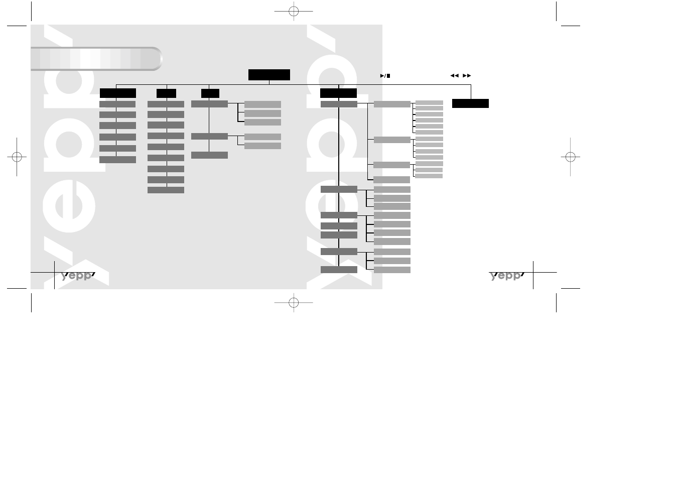 Menu table | Samsung YP-30S User Manual | Page 25 / 30