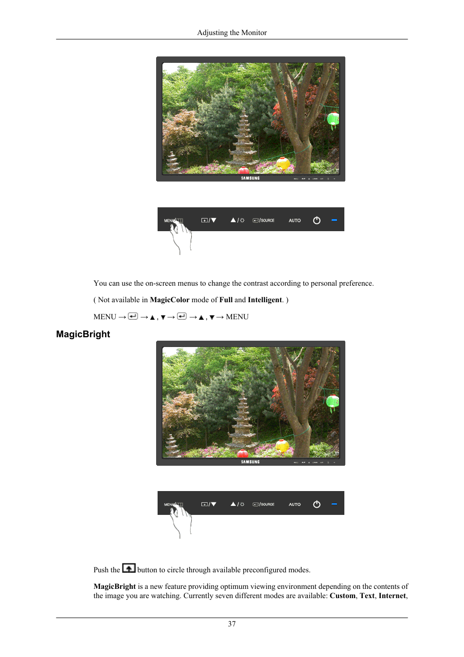 Magicbright | Samsung 2443BWX User Manual | Page 38 / 74