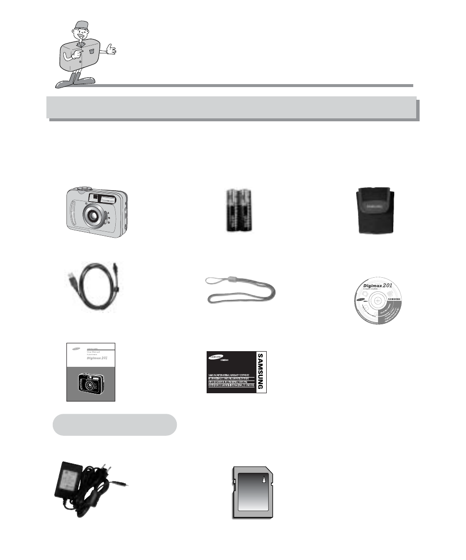 Manufacturer’s contents | Samsung Digimax 201 User Manual | Page 12 / 120