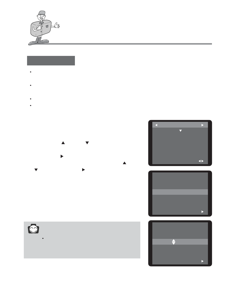 Setup mode, Information, Power off | Samsung Digimax 201 User Manual | Page 68 / 120