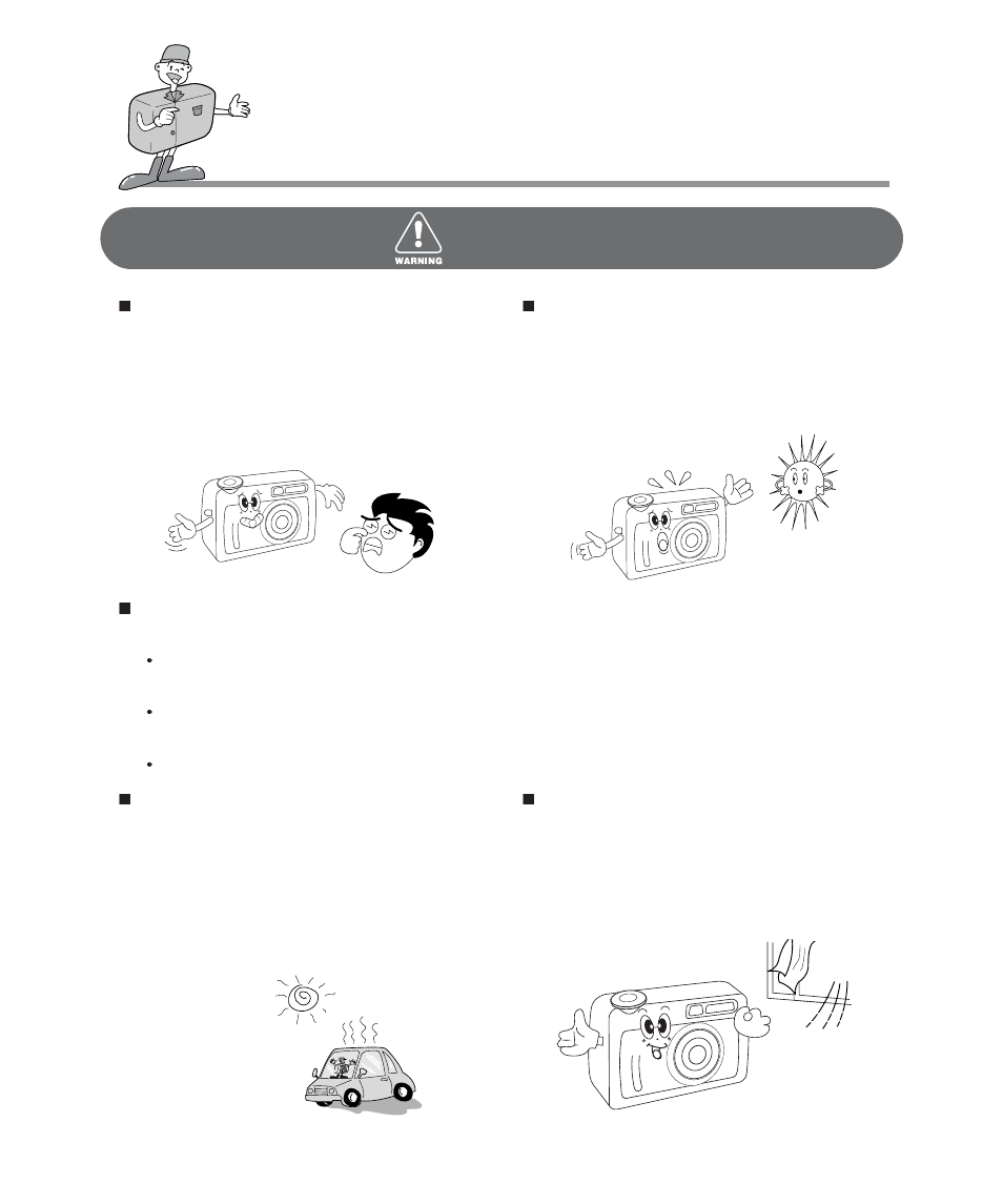 Warning | Samsung Digimax 201 User Manual | Page 8 / 120